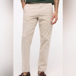 Abercrombie & Fitch Men's Oatmeal Linen Pants